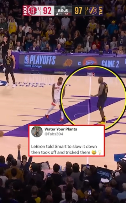 詹姆斯假意壓節(jié)奏后空切暴扣終結(jié)比賽