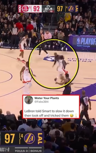 詹姆斯假意壓節(jié)奏后空切暴扣終結(jié)比賽