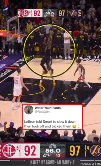 詹姆斯假意壓節(jié)奏后空切暴扣終結(jié)比賽